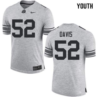 Youth Ohio State Buckeyes #52 Wyatt Davis Gray Nike NCAA College Football Jersey High Quality COU6844SZ